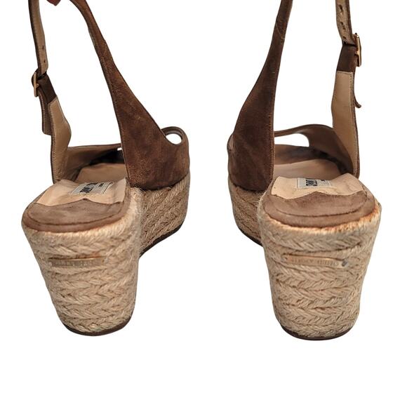 Jimmy Choo Tan Suede Espadrille Wedges - Size 39 EU/ 8.5-9 US - Picture 4 of 7